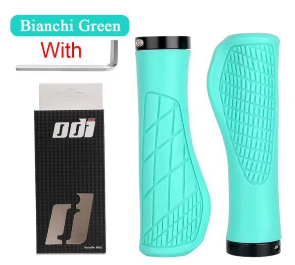 Puños ODI Ergonómicos Turquesa con Cierre Lock-On