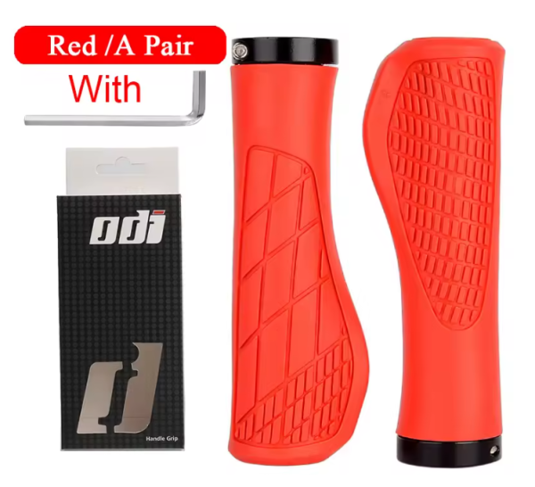 Puños ODI Ergonómicos Rojo con Cierre Lock-On