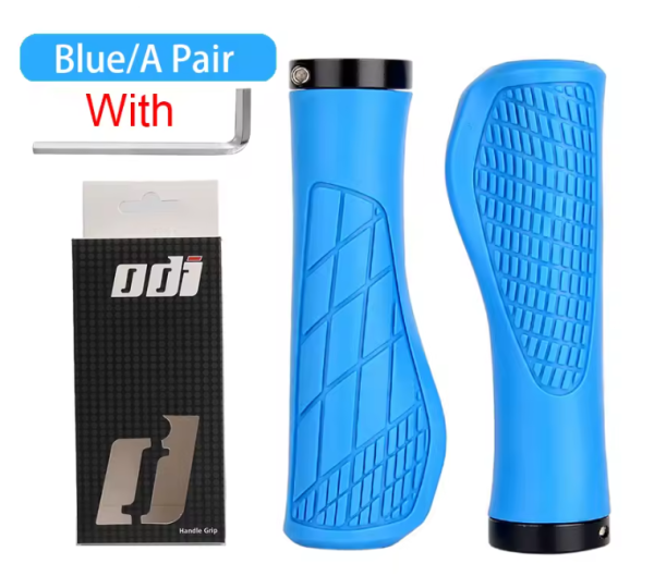 Puños ODI Ergonómicos Azul con Cierre Lock-On