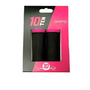Puños 10TEN - 92 mm Negros/Rosado