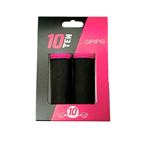 Puños 10TEN - 92 mm Negros/Rosado