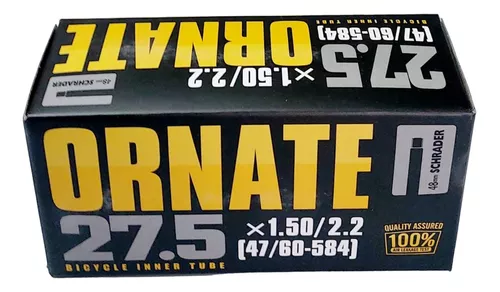 Cámara de Bicicleta Ornate 27.5" x 1.50/2.2 (47/60-584) Válvula Schrader
